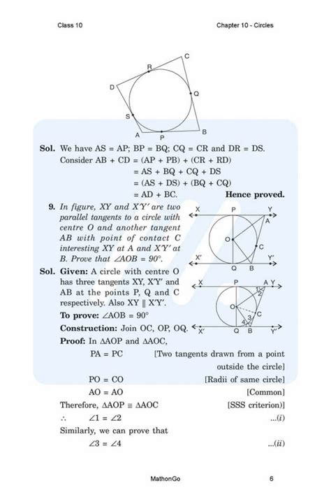  10 |NCERT Solutions For Class 10 Maths Chapter 10 Circles